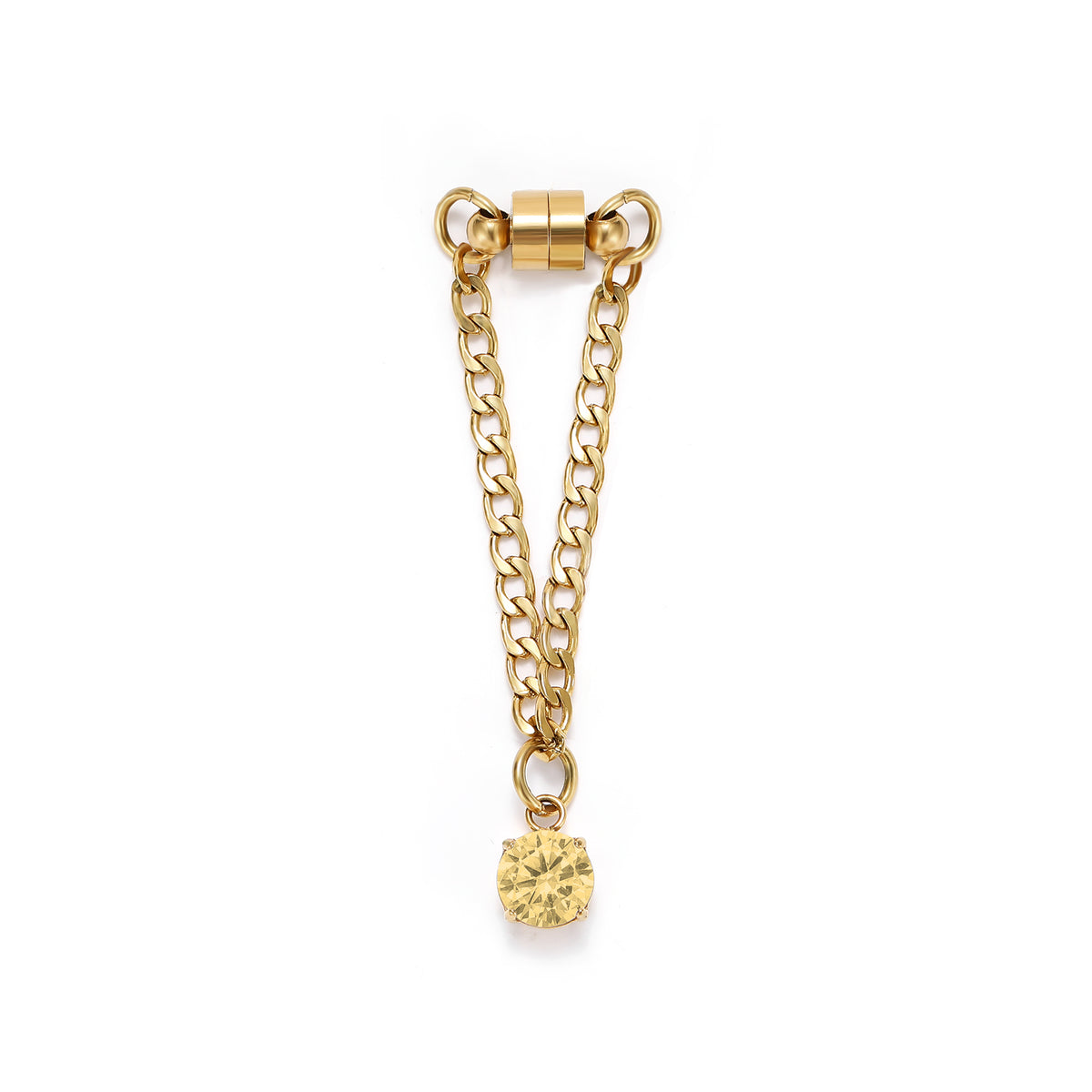 Weinglas-Charm Champagner in Gold – Glasmarker aus Edelstahl 304 mit Magnetverschluss von Tablemuse