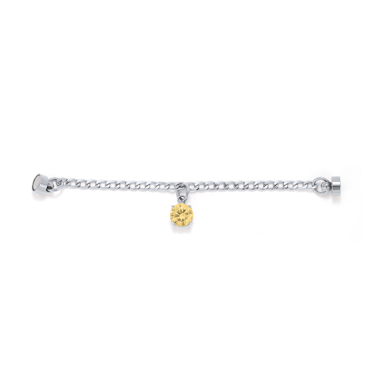 Weinglas-Charm Champagner in Silber, flach liegend – Glasmarker aus Edelstahl 304 mit Magnetverschluss von Tablemuse
