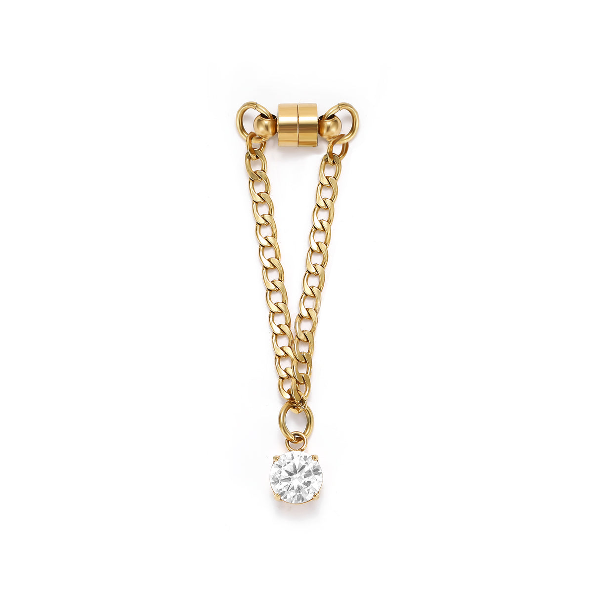 Weinglas-Charm Kristall in Gold – Glasmarker aus Edelstahl 304 mit Magnetverschluss von Tablemuse