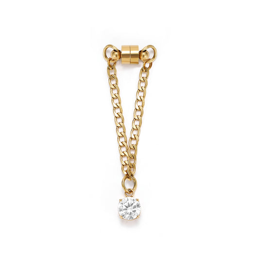 Weinglas-Charm Kristall in Gold – Glasmarker aus Edelstahl 304 mit Magnetverschluss von Tablemuse