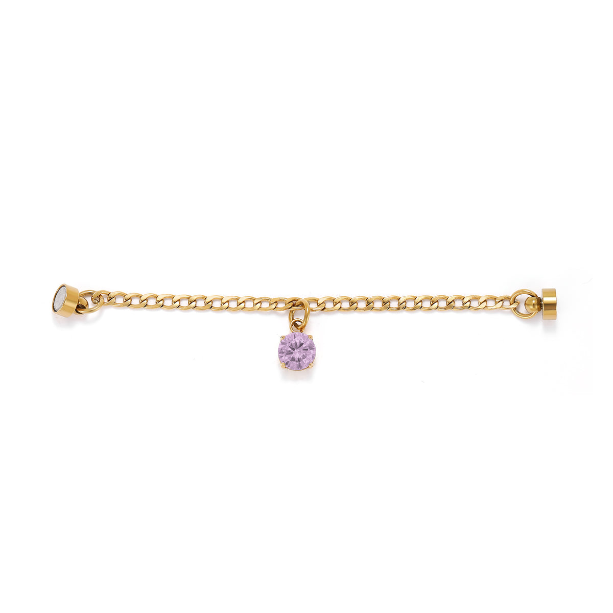 Weinglas-Charm Pastellrosa in Gold, flach liegend – Glasmarker aus Edelstahl 304 mit Magnetverschluss von Tablemuse