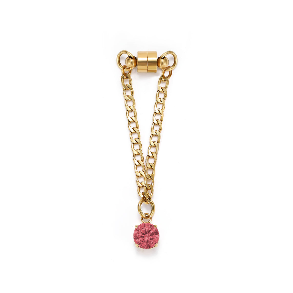 Weinglas-Charm Rose in Gold – Glasmarker aus Edelstahl 304 mit Magnetverschluss von Tablemuse