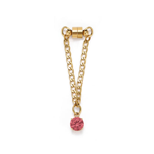 Weinglas-Charm Rose in Gold – Glasmarker aus Edelstahl 304 mit Magnetverschluss von Tablemuse