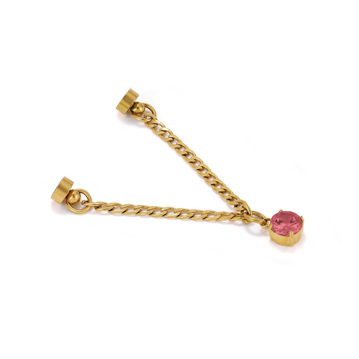 Weinglas-Charm Rose in Gold, mit geöffnetem Magnetverschluss – Glasmarker aus Edelstahl 304 mit Magnetverschluss von Tablemuse