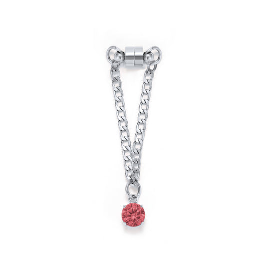 Weinglas-Charm Rose in Silber – Glasmarker aus Edelstahl 304 mit Magnetverschluss von Tablemuse