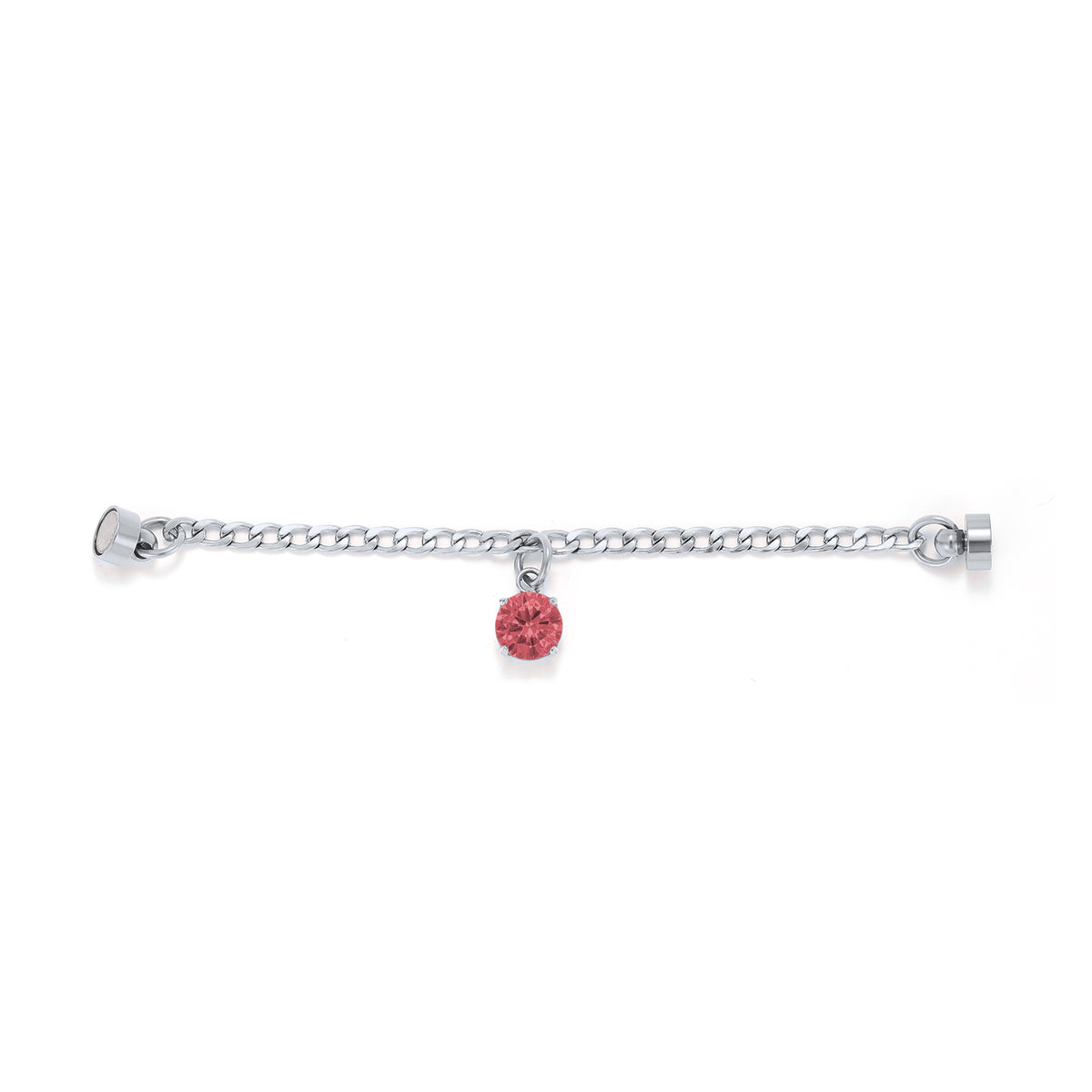 Weinglas-Charm Rose in Silber, flach liegend – Glasmarker aus Edelstahl 304 mit Magnetverschluss von Tablemuse