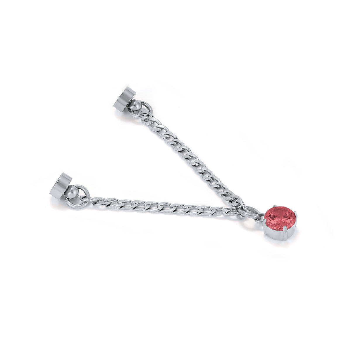 Weinglas-Charm Rose in Silber, mit geöffnetem Magnetverschluss – Glasmarker aus Edelstahl 304 mit Magnetverschluss von Tablemuse