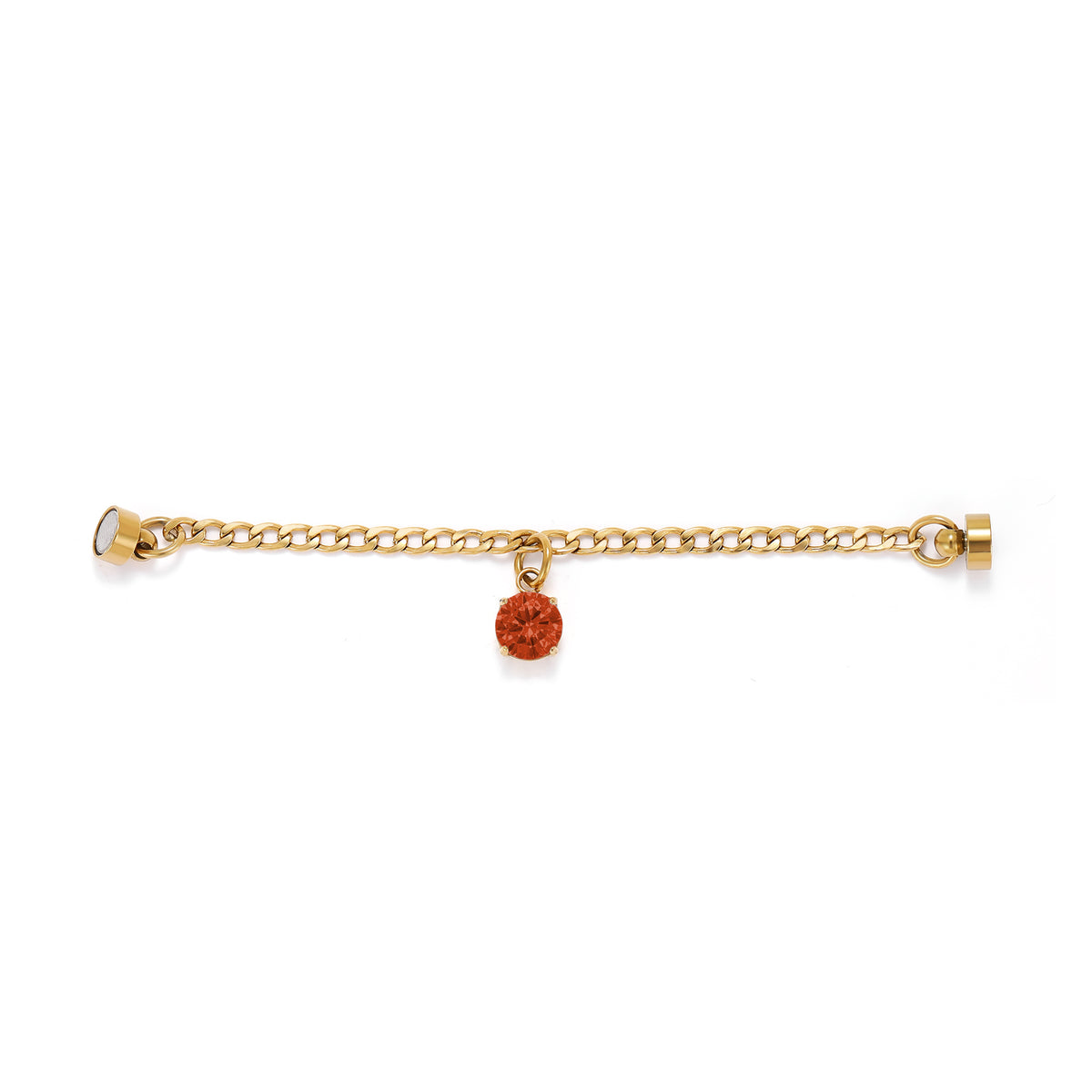 Weinglas-Charm Rubinrot in Gold, flach liegend – Glasmarker aus Edelstahl 304 mit Magnetverschluss von Tablemuse