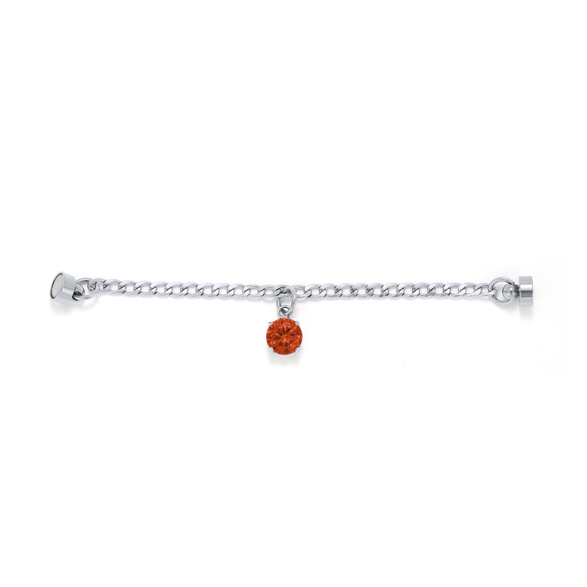 Weinglas-Charm Rubinrot in Silber, flach liegend – Glasmarker aus Edelstahl 304 mit Magnetverschluss von Tablemuse